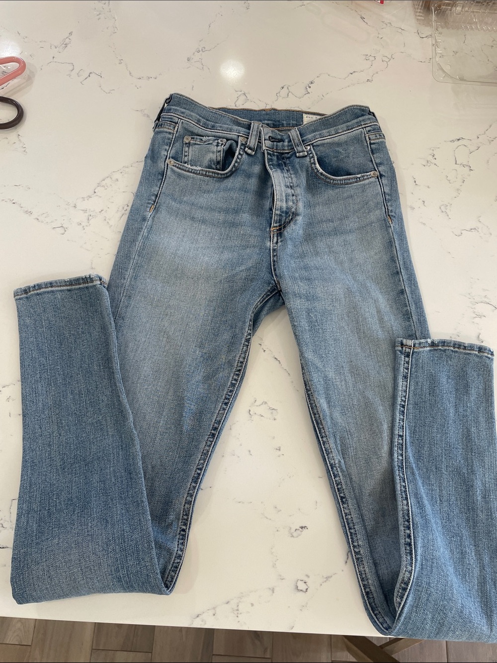 rag & bone Slim Light Blue Wash Skinny Jeans